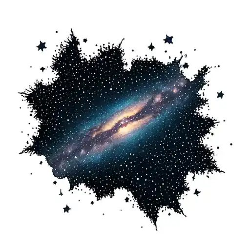 Galaxy milky way then the map tattoo design idea