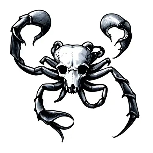 cancer zodiac sign barber pole tattoo design idea