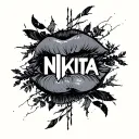 the name nikita jumbled up in a hidden way tattoo design idea
