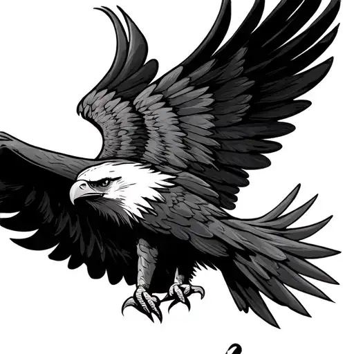 eagle wings tattoo design idea