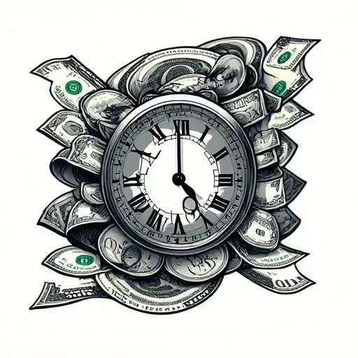 time is money  tattoo design idea