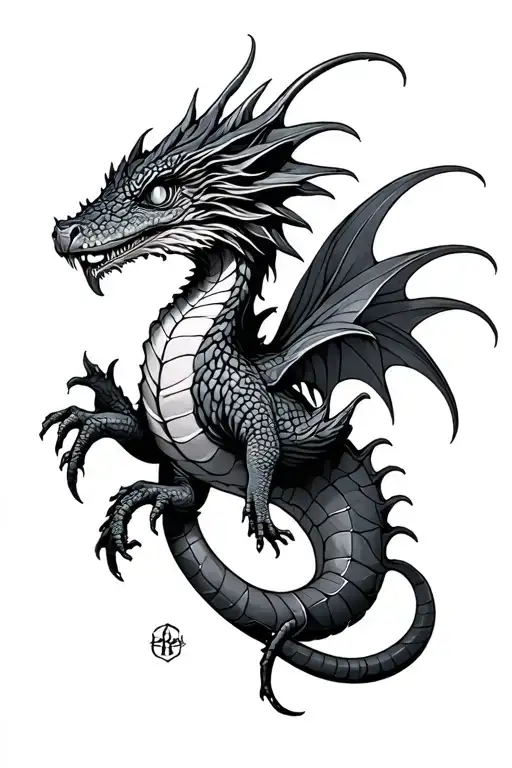 basilisk tattoo design idea