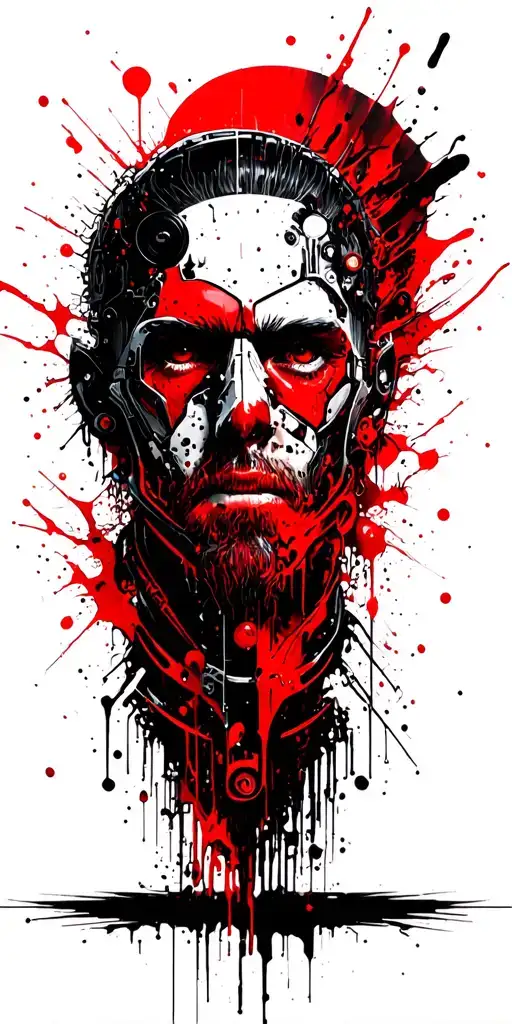 bio mechanical metal alchemist tattoo design idea