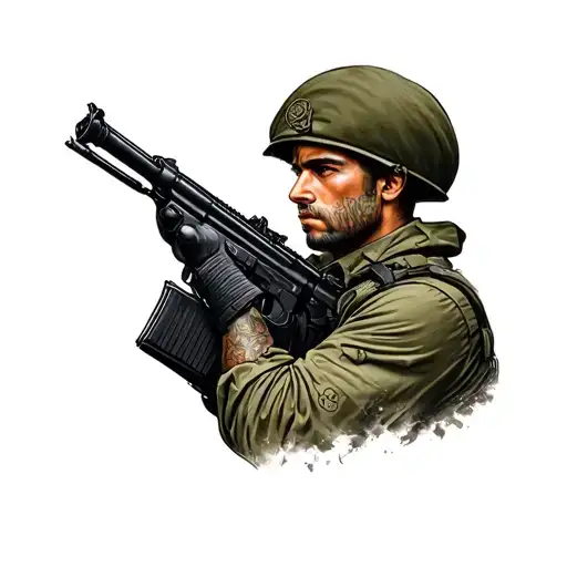 Green Beret tattoo design idea