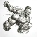 fighter  never give up tattoo design idea