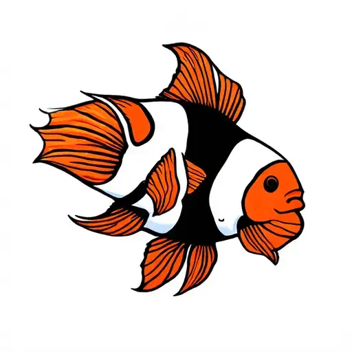 clown fish best friend, tattoos Japanese style tattoo design idea
