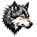 Good Wolf Bad Wolf tattoo design idea