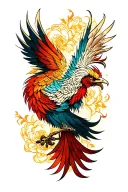 Simurgh tattoo design idea