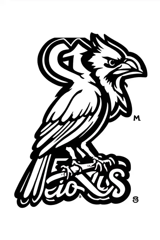 St Louis Cardinals letters logo tattoo design idea