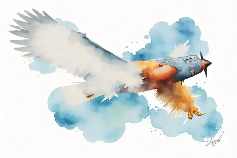 Lancaster bomber eagle tattoo design idea