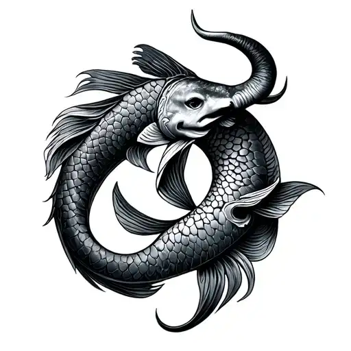 Pisces And Cancer and Taurus zodiac symbol tattoo design idea