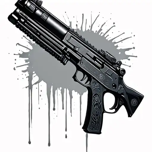 counter strike awp weapon skin glass bones tattoo design idea