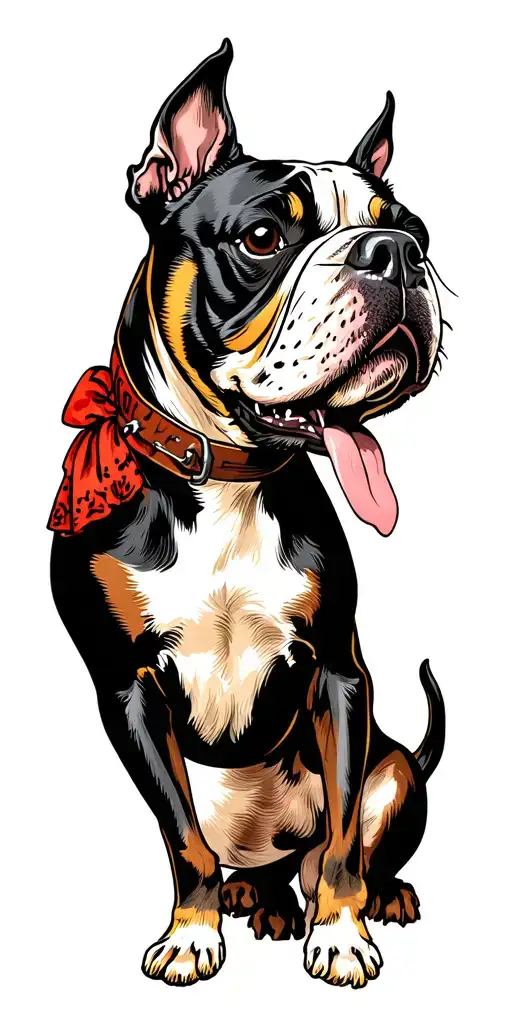 old school hot rod French bull dog tattoo design idea