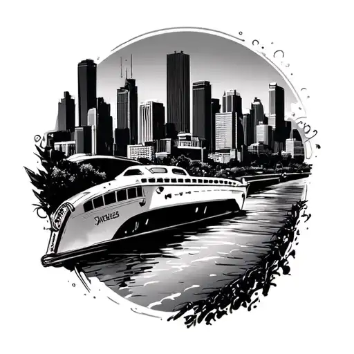 Los Angeles Skyline tattoo design idea