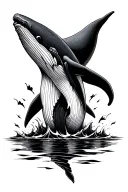 darkside whale tattoo design idea