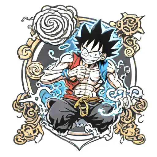 tattoo desing luffy gear 5 tattoo design idea