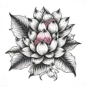 Place several open lotus flowers, with fine detail on the petals. The vibrant pink can be combined with shades of purple or white to add depth. tattoo design idea