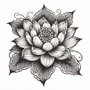 Place several open lotus flowers, with fine detail on the petals. The vibrant pink can be combined with shades of purple or white to add depth. tattoo design idea