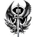 st Michael with sword and cross sleeve tattoo tattoo design idea