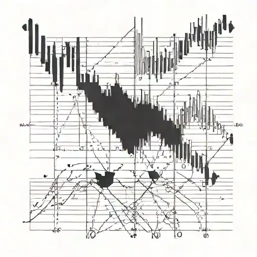 An intricate design of a rising stock graph, representing financial investment tattoo design idea