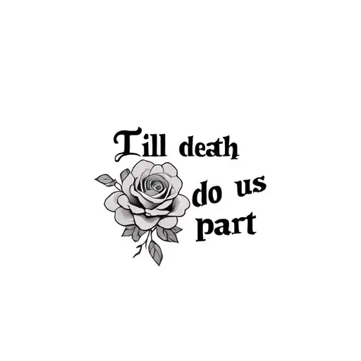 till death do us part tattoo design idea