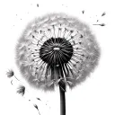Dandelion Blowing In The Wind tattoo design idea