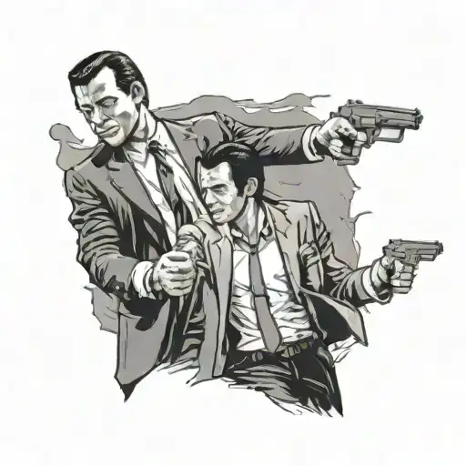 pulp fiction fight club tattoo design idea
