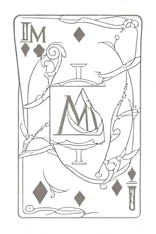 playing card with M instead of king tattoo design idea