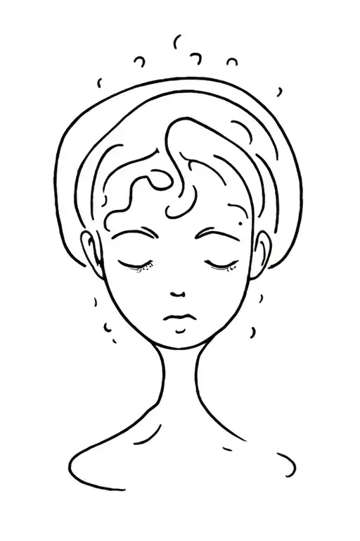 mental health struggle tattoo design idea