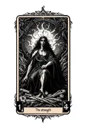 The strength tarot card spooky tattoo design idea