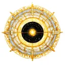 Mobius sheet, gold section, many mandelbrot tattoo design idea