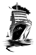 carnival cruise ship tattoo design idea