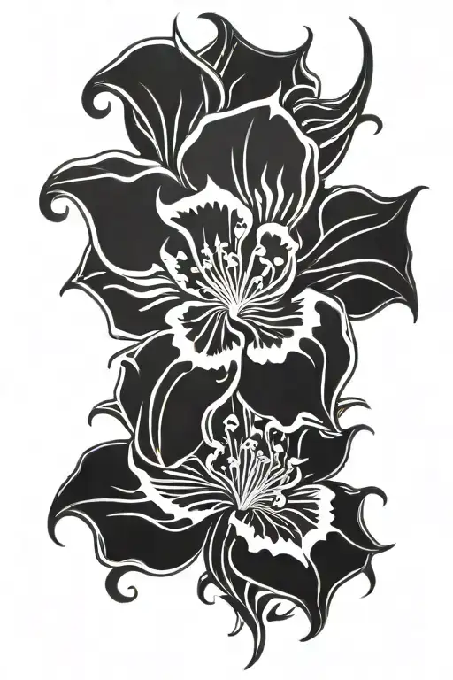 belladonna poison flower tattoo design idea