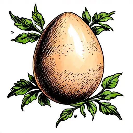 Egg tattoo design idea