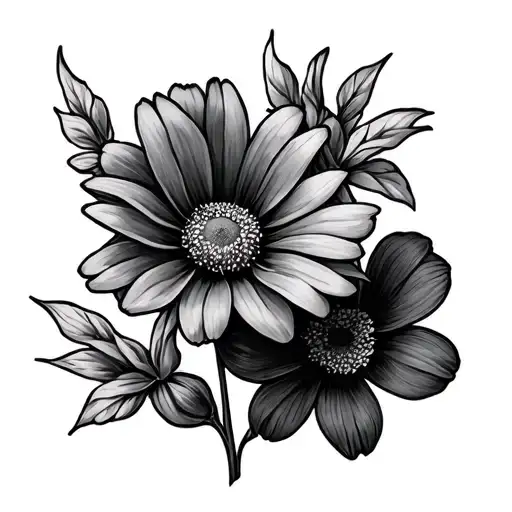 daisey and sweet pea  tattoo design idea