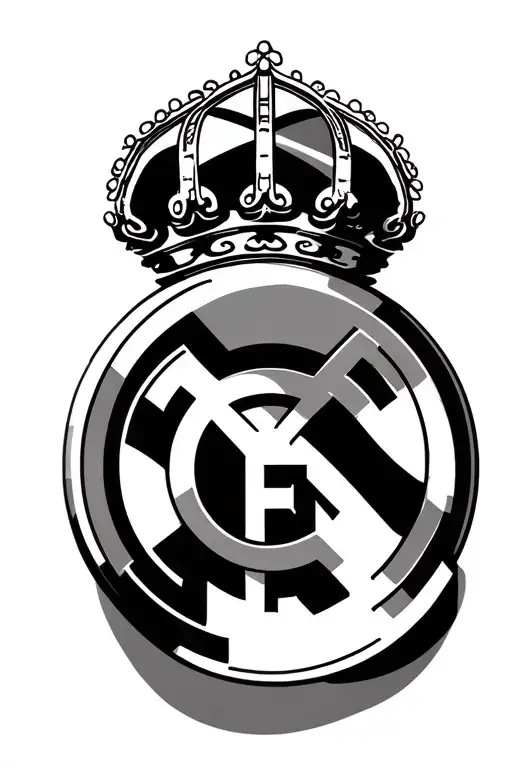 Real Madrid minimalist logo tattoo design idea