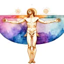 vitruvian, fibonacci sequence tattoo design idea