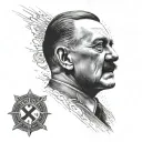Adolf Hitler tattoo design idea