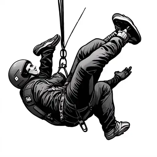 skydiving tattoo design idea