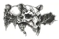 Bear skull tattoo design idea