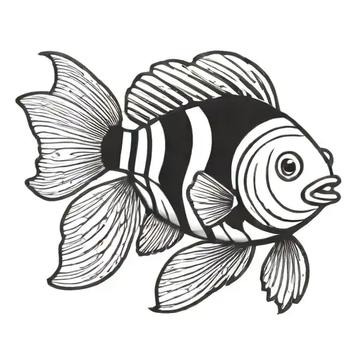 Clownfish tattoo design idea