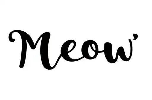 "Meow " tattoo design idea