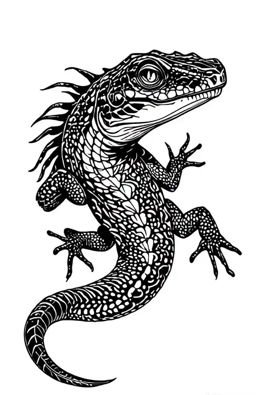 reptile tattoo design idea