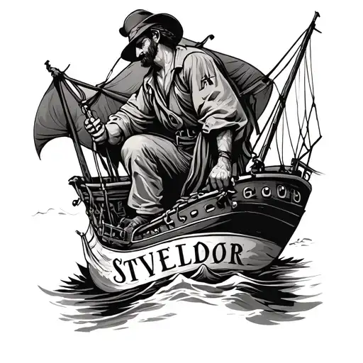 stevedore, oil tattoo design idea