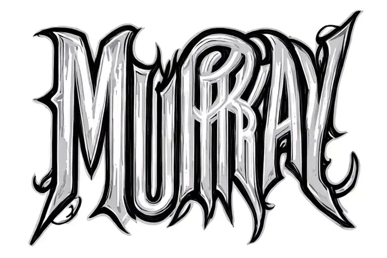 "MURRAY " name tattoo tattoo design idea