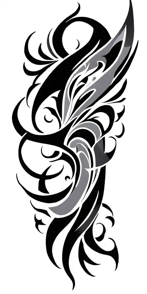 tribal, abstract and ritualistic tattoo design idea