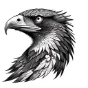 Philippine eagle and american eagle heads wrapped  tattoo design idea