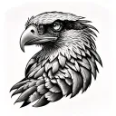 Philippine eagle and american eagle heads wrapped  tattoo design idea