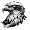 Philippine eagle and american eagle heads wrapped  tattoo design idea