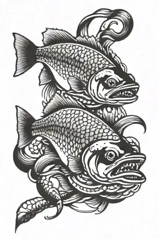 salmon stealhead tattoo design idea